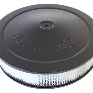AEROFLOW 14" X 3" AIR CLEANER ASSY 5-1/8" DROPBASE BLACK, PAPER