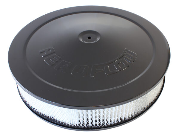 AEROFLOW 14" X 3" AIR CLEANER ASSY 5-1/8" DROPBASE BLACK, PAPER