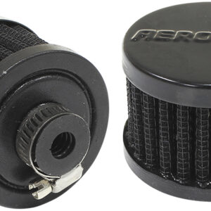 AEROFLOW 3/8" UNIV CLAMP ON FILTER 2" O.D,1-1/2" H, BLACK TOP