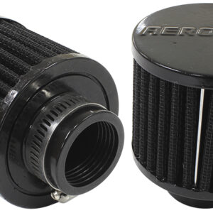 AEROFLOW 1-1/4" UNIV CLAMP ON FILTER 3" O.D,2-1/2" H,BLACK TOP