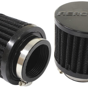 AEROFLOW 1-3/4" UNIV CLAMP ON FILTER 3" O.D,2-1/2" H, BLACK TOP