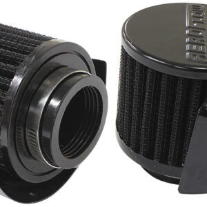 AEROFLOW 1-1/2" BREATHER FILTER WITH SHIELD 3"O.D,2-1/2"H BLACK TOP