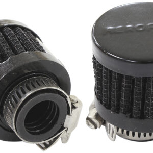 Aeroflow 9/16" Univ Clamp On Filter 1-3/8" OD,1-1/8" H,Black Top