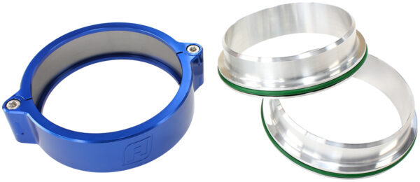 AEROFLOW 2.0" BILLET INTERCOOLER CLAMPSSTAINLESS STEEL BLUE CLAMP