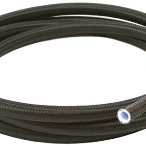 AEROFLOW BLACK BRAIDED TEFLON HOSE -3AN2M S/S 3.5mm ID 6.3mm OD