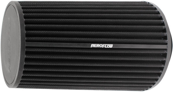 Aeroflow 3-1/2 Clamp-On Tapered Filter 4.6-6.1 OD, 9.1 High Black