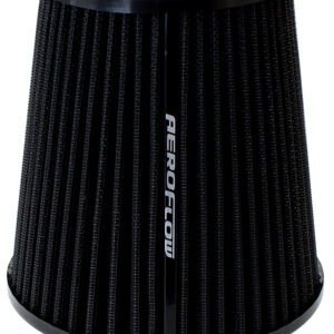 Aeroflow 3-1/2 Clamp-On Tapered Filter 4.6-6.1 OD, 6.1 High Black