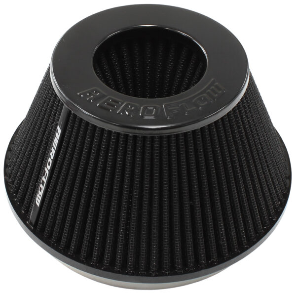 Aeroflow 6" Clamp-On Tapered Filter 7.6 / 4.7" OD, 4" High Black