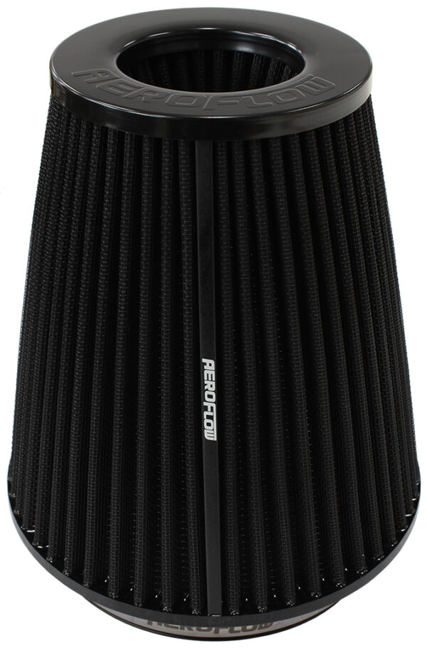 AEROFLOW 6" CLAMP-ON INV TAPERED FILTER7.5 / 4.7 O.D, 8" H BLACK