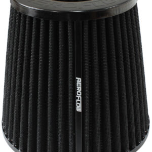 AEROFLOW 5" CLAMP-ON INV TAPERED FILTER4.5 / 6.5 O.D, 6" H BLACK