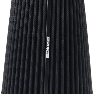 AEROFLOW 5" CLAMP-ON TAPERED FILTER 4.3 - 6.0 O.D, 8.50 HIGH BLACK