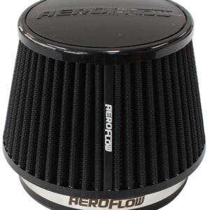 AEROFLOW 5" CLAMP-ON TAPERED FILTER 4.6-6.5 O.D, 4.15 HIGH BLACK
