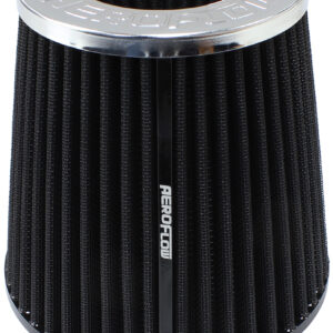 AEROFLOW 5" CLAMP-ON INV TAPERED FILTER4.5 / 6.5 O.D, 6" H CHROME