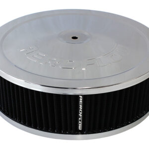AEROFLOW 9" X 2-3/4" AIR CLEANER ASSY5-1/8" NECK, CHROME, COTTON