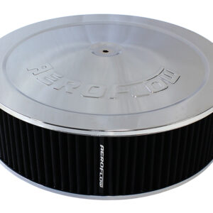 AEROFLOW 14" X 4" AIR CLEANER ASSY 7-5/16" FLAT BASE CHROME COTTO