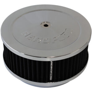 AEROFLOW 6-3/8" X 2-1/2" AIR CLEAN ASSY5-1/8" NECK, CHROME, COTTON