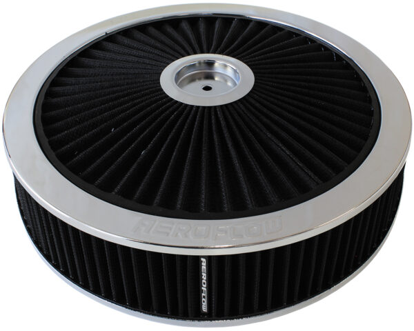 AEROFLOW 14" X 3" FULL FLOW ASSEMBLY 7-5/16" FLAT BASE , CHROME