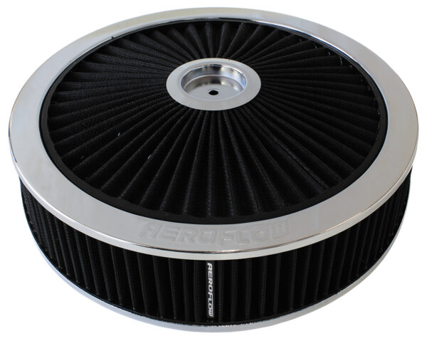 AEROFLOW 14" X 4" FULL FLOW ASSEMBLY 7-5/16" FLAT BASE , CHROME