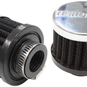 AEROFLOW 3/4" UNIV CLAMP ON FILTER 2" O.D,1-1/2" H,CHROME TOP