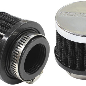 AEROFLOW 1" UNIV CLAMP ON FILTER 2" O.D,1-1/2" H,CHROME TOP