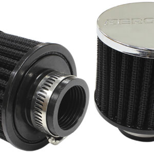 AEROFLOW 1-1/4" UNIV CLAMP ON FILTER 3" O.D,2-1/2" H,CHROME TOP