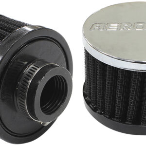 AEROFLOW 1" UNIV CLAMP ON FILTER 3" O.D,2-1/4" H,CHROME TOP