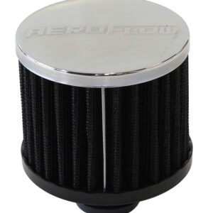 AEROFLOW 1-3/8" UNIV CLAMP ON FILTER 3" O.D,2-1/2" H,CHROME TOP