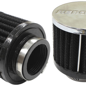 AEROFLOW 1-1/2" UNIV CLAMP ON FILTER 3" O.D,2-1/2" H,CHROME TOP