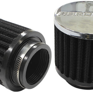 AEROFLOW 1-3/4" UNIV CLAMP ON FILTER 3" O.D,2-1/2" H,CHROME TOP