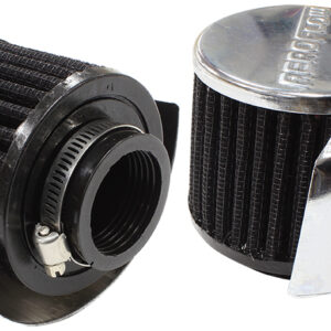 AEROFLOW 1-3/8" BREATHER FILTER WTH SHIELD 3"O.D 2-1/2H CHROME TOP