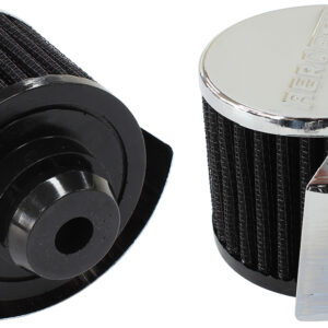 AEROFLOW 1-1/4" PUSH IN BREATHER WITH SHIELD3"O.D 2-1/2"H CHROME TOP