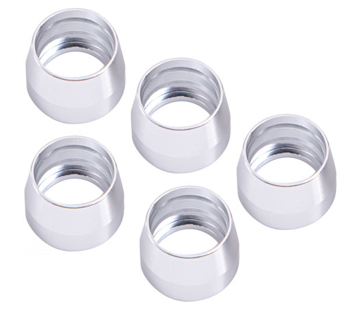 Aeroflow Teflon Alloy Olive Insert -4ANsuit Teflon Hose End -4AN 5PK