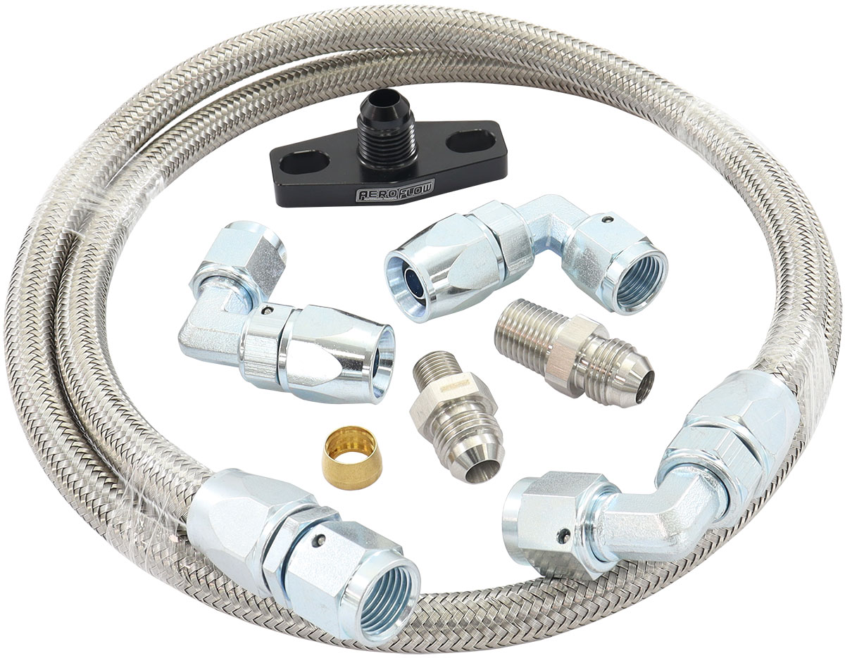 AEROFLOW UNIVERSAL TURBO OIL FEED LINE -6AN LINE KIT NPT/BSP 1 METRE