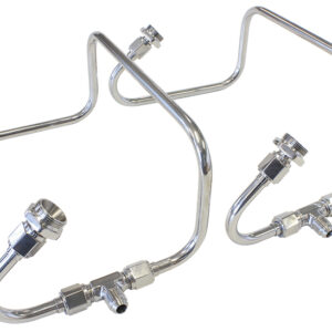 AEROFLOW DUAL INLET FUEL LINE KIT SUIT 4150 HOLLEY CARB S/STEEL