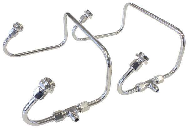 AEROFLOW DUAL INLET FUEL LINE KIT SUIT 4150 HOLLEY CARB S/STEEL
