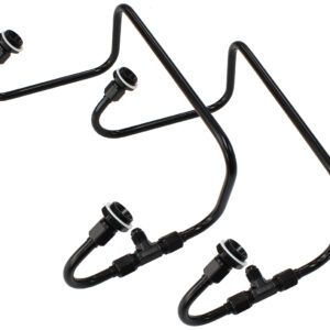 AEROFLOW DUAL INLET FUEL LINE KIT SUIT 4150 HOLLEY CARB BLACK