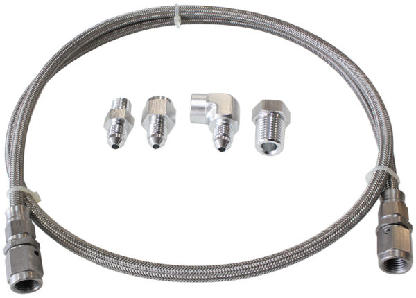 AEROFLOW -3AN x 4ft BRAIDED SS LINE KITWITH FITTINGS INCLUDED