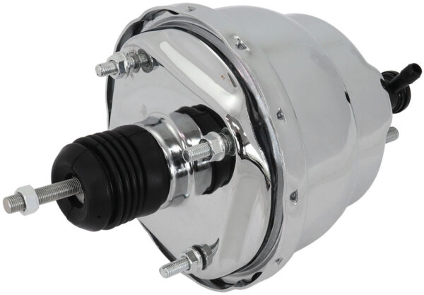 Aeroflow GM 7" Dual Diaphragm Vacuum Brake Booster, Chrome