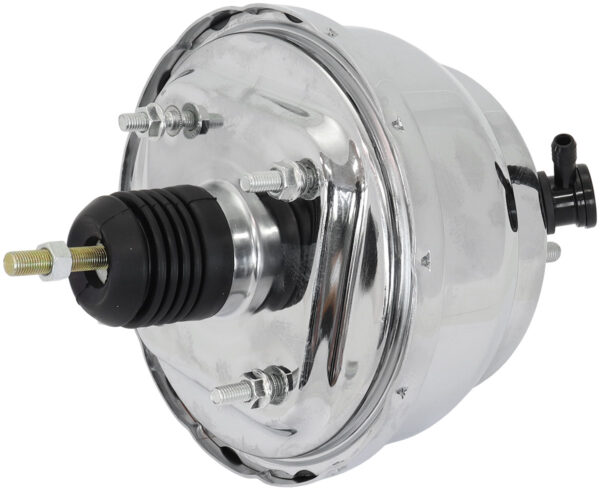 Aeroflow GM 8" Dual Diaphragm Vacuum Brake Booster, Chrome