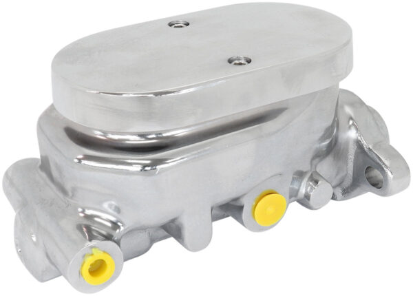 AEROFLOW BRAKE MASTER CYLINDER 1-1/8" BORE CAST ALUMIN CHROME SMOOTH