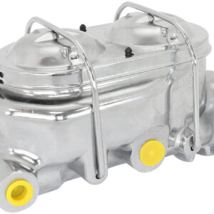 AEROFLOW BRAKE MASTER CYLINDER 1-1/8" BORE CAST IRON CHROME GM