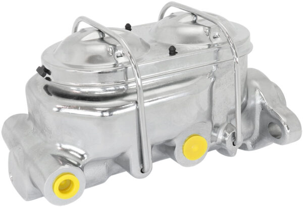 AEROFLOW BRAKE MASTER CYLINDER 1-1/8" BORE CAST IRON CHROME GM