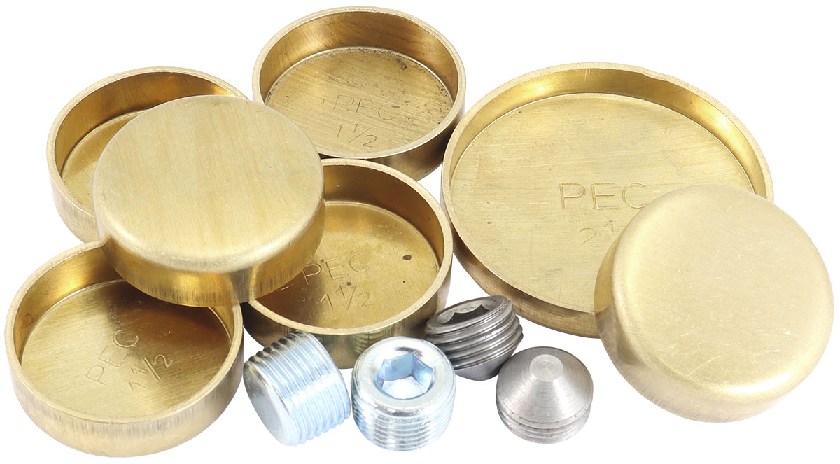 AEROFLOW SBF 351C WELSH PLUG KIT FORD 351 CLEVELAND BRASS