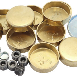 AEROFLOW SBC 350 400 WELSH PLUG KIT CHEVY SB BRASS