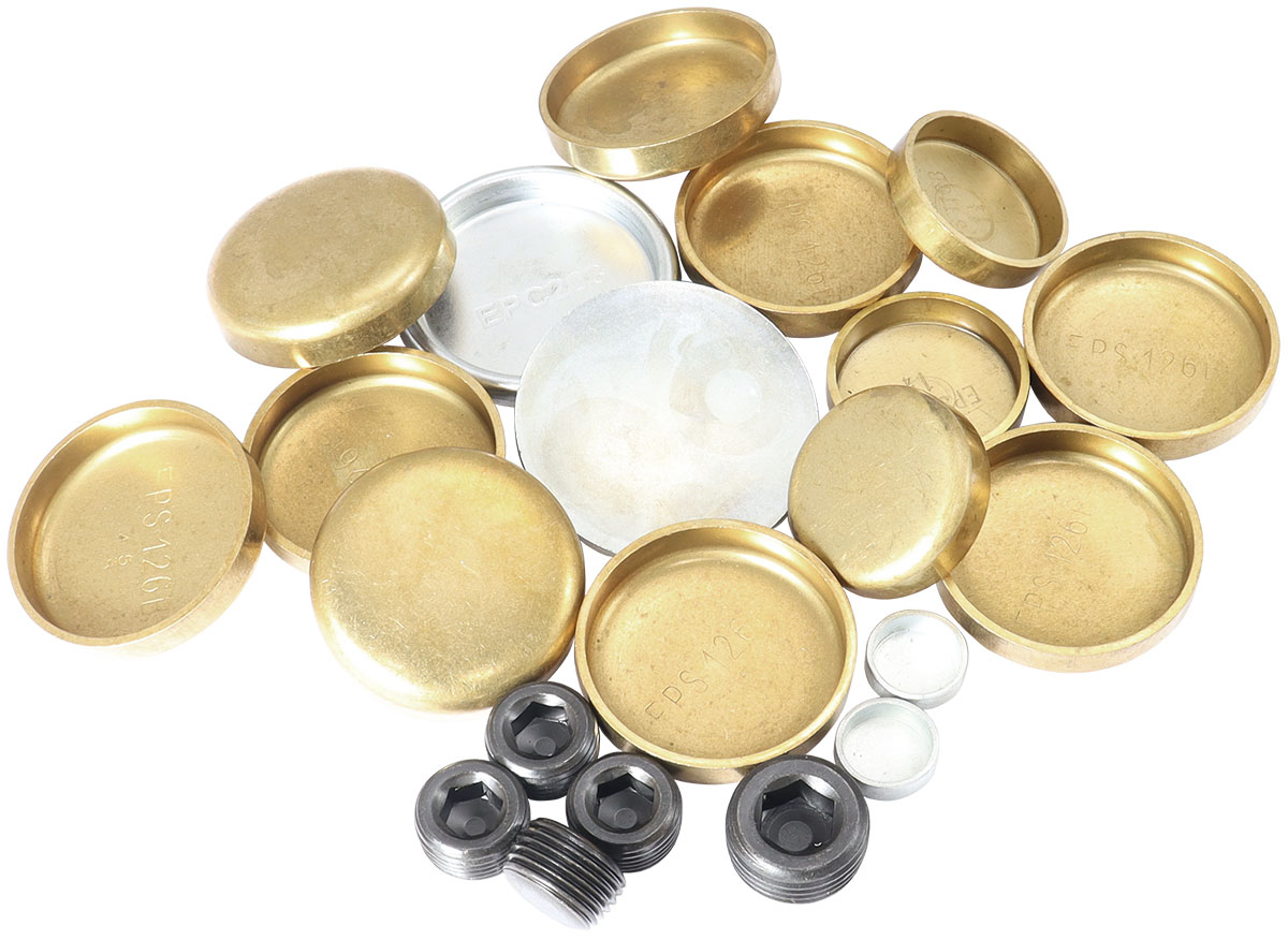 AEROFLOW SB CHRYSLER WELSH PLUG KIT 273 360 340 BRASS SMALL BLOCK