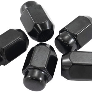 AEROFLOW 1/2"-20 ACORN MEDIUM CLOSED WHEEL NUTS BLACK (5 PACK)