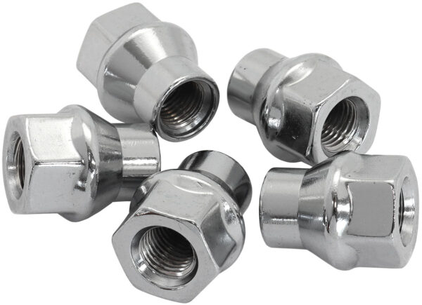 AEROFLOW 7/16"-20 CONICAL ET OPEN WHEEL NUTS CHROME (5 PACK)