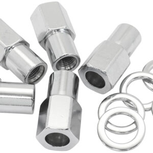 AEROFLOW 0.750 SHANK OPEN NUTS 1/2 CHROME 1/2-20" WHEEL (5)
