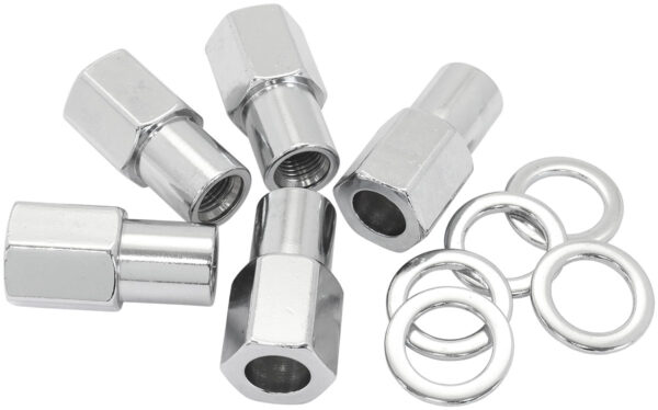 AEROFLOW 0.750 SHANK OPEN NUTS 1/2 CHROME 1/2-20" WHEEL (5)