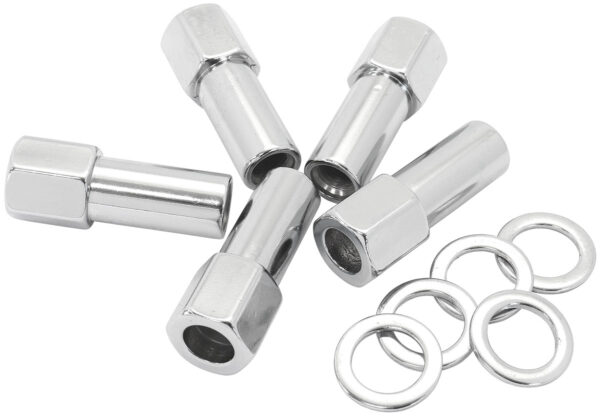 AEROFLOW 1.38 SHANK OPEN NUTS 1/2 CHROME 1/2-20" WHEEL (5)